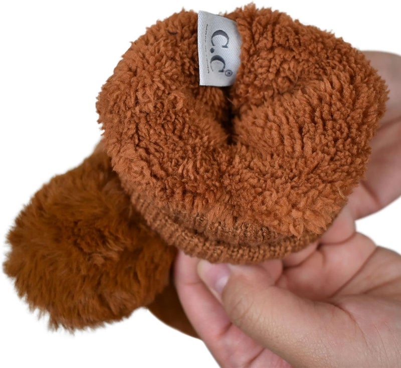 Cc Women's Faux Fur Wrist Length Fingerless Sherpa Lined Convertible Mittens Gloves - Image 3